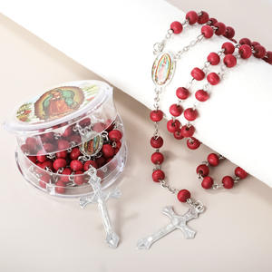 <span class=keywords><strong>El</strong></span> más nuevo collar de <span class=keywords><strong>Rosario</strong></span> de San Juda Chapado en plata, <span class=keywords><strong>Rosario</strong></span> de cuentas de madera de San Judas para <span class=keywords><strong>la</strong></span> Santa Cruz religiosa cristiana católica - Product Image 6