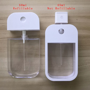 Có Thể Nạp Lại Rõ Ràng Thẻ Tín Dụng Chai Phun 50Ml Tay Sanitiser Rượu Mist Spray Chai Để Bán - Product Image 3