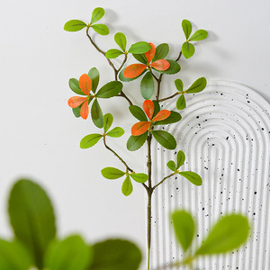 Fleur Artificielle Délicieuse, Pieris Japonica 45cm, PVC Souple Ignifuge, Plante Décorative d'Intérieur Verte - Product Image 2