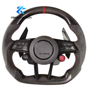 พวงมาลัยรถยนต์คาร์บอนไฟเบอร์ OEM สำหรับ Audi A3 A4 A5 A6 B7 B8 B9 C7 A7 <span class=keywords><strong>Q3</strong></span> C8 Q5L R8 S3 S4 S5 S8 SQ TT RS <span class=keywords><strong>s</strong></span> <span class=keywords><strong>Line</strong></span> 8P {ไม่มีถุงลมนิรภัย} - Product Image 4