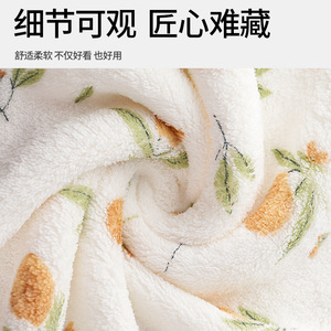 Kitchen Cleaning Coral Fleece Dishcloth 30x30cm Printed Lilac 4-Pack Super Soft Absorbent Lint Free Household Use - Product Image 4
