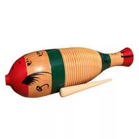 Kids Percussion Instruments, Wooden Frog Guiro, Scrape Frog; Frog Clapper Toy Simulating Frog Croaking Sound
