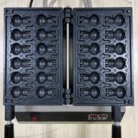 Gaufrier 12 empreintes en forme d'ours, antiadhésif, pour gaufres et gâteaux, chauffe uniformément, en acier inoxydable