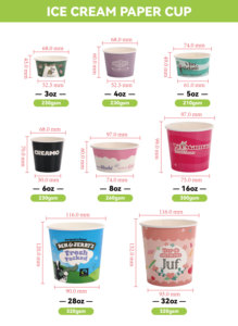 Gobelet à crème glacée en gaufre jetable personnalisé de 5 oz et 8 oz, dessert, yaourt, cheesecake, gâteau, bol à crème glacée - Product Image 5