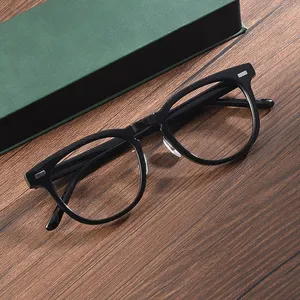 2024 Optical Frame New Glasses Fashion Designer Acetate Fiber Square Frame Men's and Women's Trends