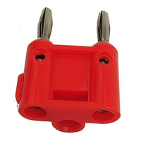 Adaptateur de sécurité 4mm Connecteur banane double extrémité Borne de prise haut-parleur