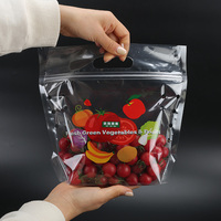 YR Échantillon Gratuit Anti-buée Transparent Fruits Frais Légumes Sac D'emballage avec fermeture à glissière