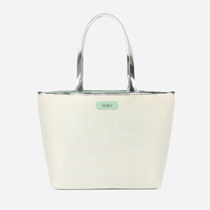 Sac fourre-tout minimaliste en lin, décontracté et polyvalent, pour le quotidien, réutilisable, sac de transport quotidien, trousse de toilette avec structure durable - Product Image 1