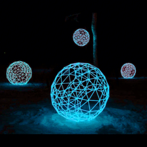 Giant Illuminated Christmas Sphere Decoration for Outdoor Events, Festival Entrances and Photo Displays - Product Image 1
