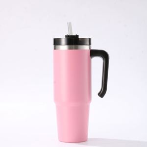 20oz 30oz Handle Car Travel Tumbler Vacuum Insulated Mug Lid Straw Non-Slip Base Hot Cold Tea - Product Image 3