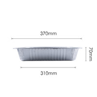 Extra große 4900ml Einweg-Aluminiumfolien-Backform rechteckig mit Folienabdeckung, halbe Größe, für Dampfgarer