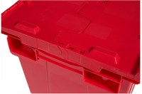 Conteneur en plastique PP TSS-TBX, épaisseur 2,5 mm, avec couvercle intégré, parois solides, écologique, empilable, emboîtable, capacité de charge 50 L, 40 kg, boîtes