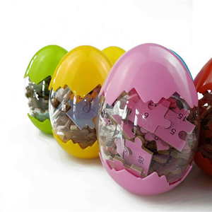 Puzzle a forma di uovo giocattolo per bambini Puzzle di uova di dinosauro prezzo all'ingrosso a buon mercato regali di natale puzzle giocattolo a sorpresa 60 pezzi - Product Image 2