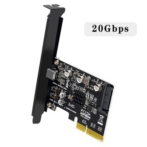 Carte adaptatrice PCIe vers USB32Gen2 Type C 20 Gbps sans lecteur ASM3242 - Product Image 2
