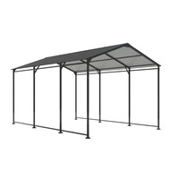 Abri de voiture 20x20 pieds en acier renforcé toutes saisons, directement de l'usine, en stock, supporte la personnalisation, abri de garage extérieur double pour voitures
