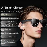 Nouvelles lunettes multifonctions IA avec caméra, monture en TR90, commande par bouton-poussoir, enregistrement vidéo et audio 1080P, haut-parleur, câble de charge