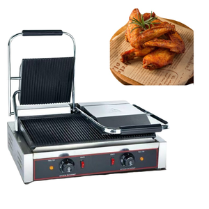 Plancha para Panini de Acero Inoxidable y Hierro Fundido, Parrilla de Contacto para Sándwiches - Product Image 4