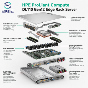 Server edge <span class=keywords><strong>HP</strong></span> E ProLiant Compute DL110 Gen12 NEBS di livello 3, robusto e compatto, 1U, a singolo socket. - Product Image 1