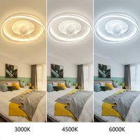 Lámpara LED de Techo Empotrada Premium con Control Remoto, 3 Colores Cambiables, Ventilador Circular Duradero, Larga Vida Útil
