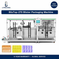 Machine d'emballage sous blister BlisTop-270 à commande par encodeur, ligne de scellage et d'emballage Alu-Alu à plateau plat avec servomoteur