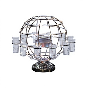 Support à verres à liqueur en forme de globe lumineux à LED, capacité de 12 verres, décoration de bar, présentoir à verres à liqueur - Product Image 6