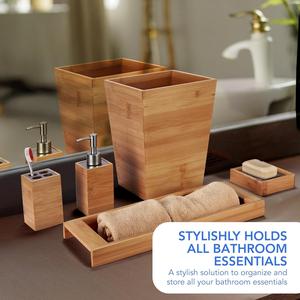 Accessoire de décoration de salle de bain, décoration de salle de bain rustique de style <span class=keywords><strong>ferme</strong></span>, ensemble de décoration esthétique de salle de bain en 5 pièces - Product Image 2