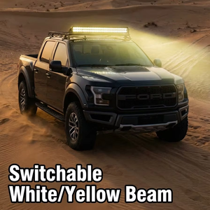 Barre lumineuse LED bicolore à 2 rangées, blanc ambre commutable, éclairage tout-terrain, étanche, pour camion 4x4, SUV, éclairage <span class=keywords><strong>de</strong></span> travail LED - Product Image 1