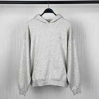 Polar Pamuk Karışımı Büyük Beden Düşük Omuzlu Kapüşonlu Erkek Sweatshirt Sokak Giyim Minimalist Harfli Yama Hemen Gönderime Hazır