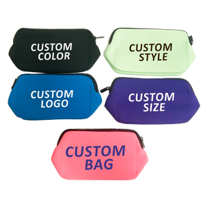 Sac en néoprène avec logo personnalisé, impression par sublimation, fermeture éclair, trousse de maquillage, grande capacité, organiseur de toilette, cosmétiques, maquillage, voyage - Product Image 4