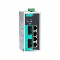 Moxa EDS-P206A-4PoE-MM-ST-T DIN Rail PoE Unmanaged Switch 4 Port Ethernet Industrial Network Switch.