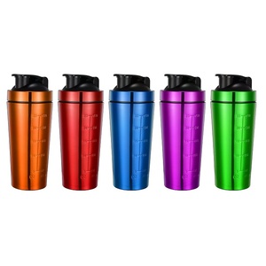 Botella coctelera deportiva para fitness, mezclador de agua de proteína para gimnasio, de acero inoxidable, color personalizado, 500ml - Product Image 6