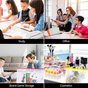 عقد متعدد الأغراض-أكياس شبكية شفافة من كلوريد البولي فينيل مع كيس مستندات نايلون بسحاب لتخزين السفر ، حجم A4 - Product Image 6