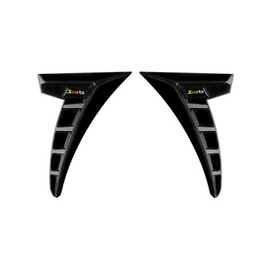 Pair Side Vent Cover Trim Universal Car Exterior Decor PU Rubber Glossy