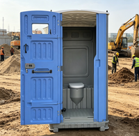 Toilettes portables modulaires écologiques en HDPE avec urinoir et lavabo pour usage public dans les campings, les chantiers et en extérieur