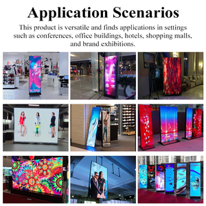 Wifi USB Control P1.86 Trifold Poster Pantalla Led Pantalla Interior Exterior P2.5 Pantalla Led de pie plegable de doble cara - Product Image 6