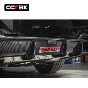 Difusor de Parachoques Trasero de Fibra de Carbono Seca para <span class=keywords><strong>BMW</strong></span> G20 G21 M Sport 320i 325i 330i 340i 2019-2022, Alerones Laterales con Luz de Freno LED - Product Image 3