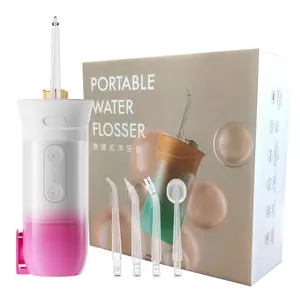 Irigator mulut gigi portabel, Flosser air dapat dilepas Manual baru dengan 5