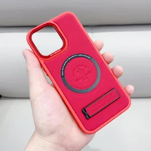 Buona calamita icona cavalletto in pelle epossidica accessori digitali rosso biodegradabile primavera semplici custodie per telefoni cellulari