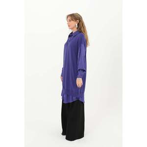Túnica Elegante Morada para Mujer Puane con Detalles de Cuello Camisero, Tela Suave y Cómoda para Uso Diario y Ocasiones Especiales - Product Image 2