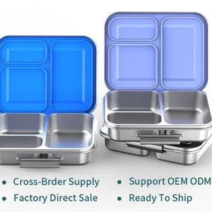 Lonchera de Acero Inoxidable 304 para el Trabajo y la Escuela, con Compartimentos para Arroz y Fruta, en Oferta - Product Image 4