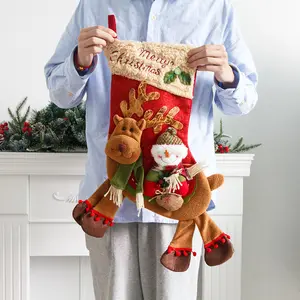 Nicroクリスマス暖炉の装飾装飾品クリスマスストッキングデコラシオンデナビダドプロダトスノベドソスイブギフトバッグ