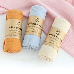 Coperta per Neonati <span class=keywords><strong>in</strong></span> Cotone Muslin, Morbida e Traspirante, Panno per Avvolgere e Coperta per Neonati, Asciugamano per Bambini <span class=keywords><strong>in</strong></span> Cotone Organico Morbido all'Ingrosso - Product Image 1