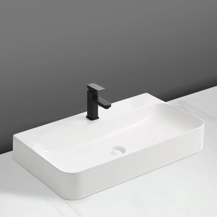 Big Size Above Counter Mounted Ceramic Wash Bowl Shape Basin