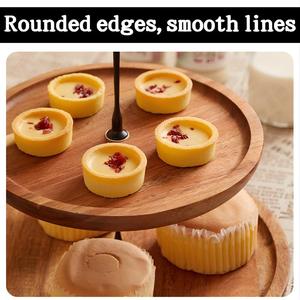 批发热销三层相思木蛋糕饼干架木质三层托盘婚礼生日派对甜品展示托盘 - Product Image 3