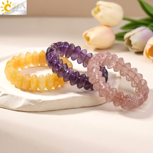 CSJA - Pulsera de Piedras Naturales con Cuentas de Garra de Dragón de Cristal, Brazalete Elástico de Amatista Hecho a Mano, Joyería Unisex, Regalo <span class=keywords><strong>H874</strong></span> - Product Image 1