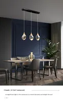 Lustre de luxe pour salon, lustre moderne pour salle à manger, lustre en cristal simple