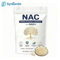 Suplemento de NAC 600mg en Cápsulas de Gel Suave, N-Acetil L-Cisteína, Salud Respiratoria, Apoyo Inmunológico, Antioxidante, Glutatión, Cápsulas de Gel Suave OEM