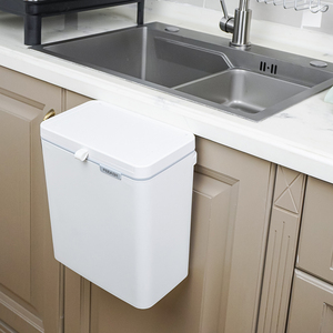 Aspire Hot Sale trash can with lid cabinet door kitchen plastic waste bin for household