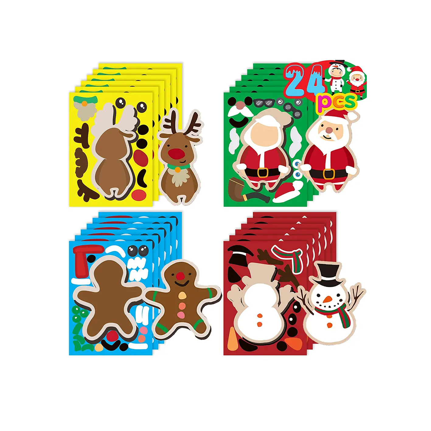 Christmas Stickers for Kids Christmas Activities for Kids Make Your Own Christmas Stickers Santa Snowman Stickers