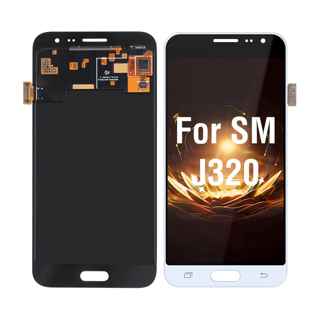 Display for Samsung J320 Changed Glass Original LCD Touch White Screen No Frame Phone Assembly Fix Broken Mobile Replacement